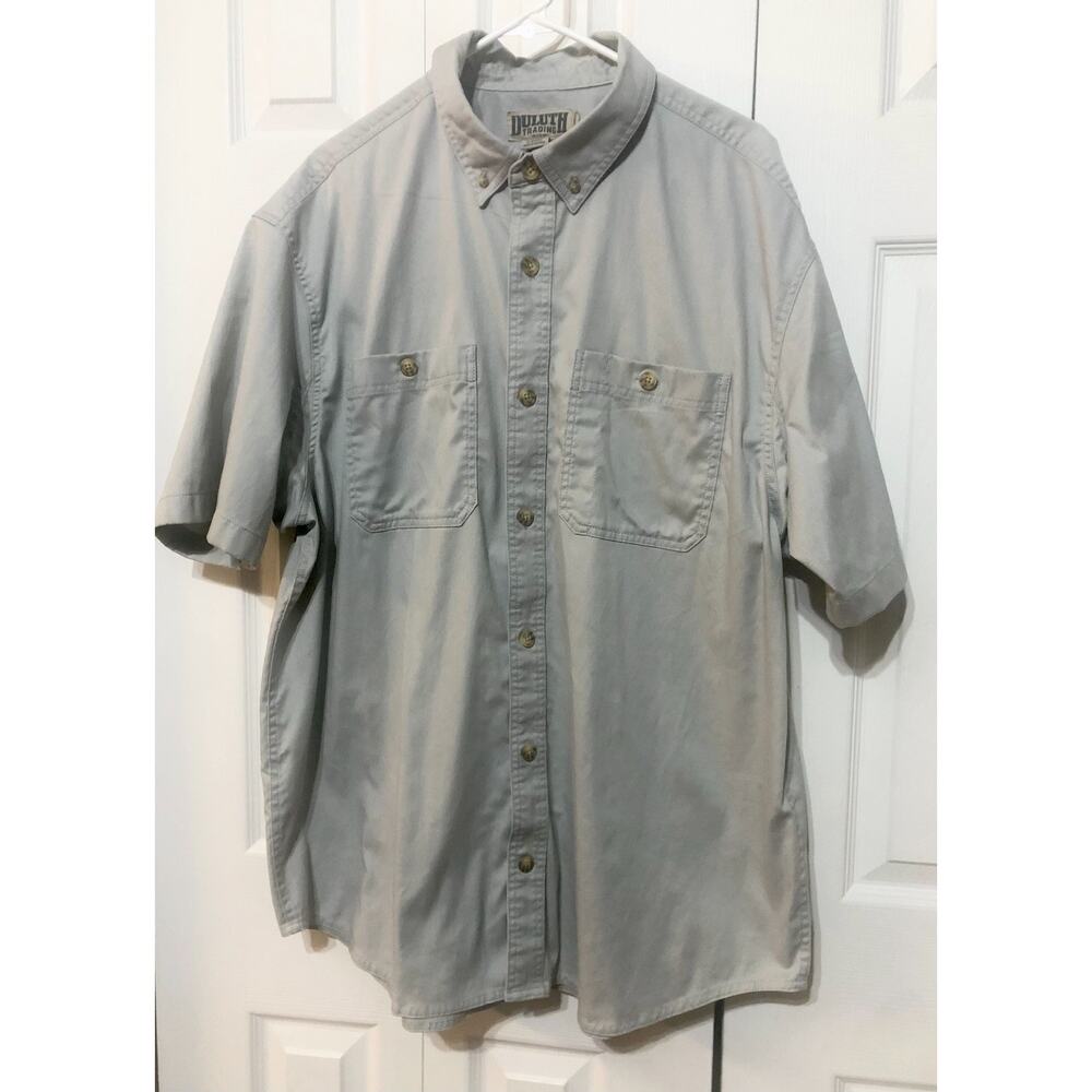 Duluth Trading Co Relaxed Fit Grey Shirt Men’s Size Xl Gray Top